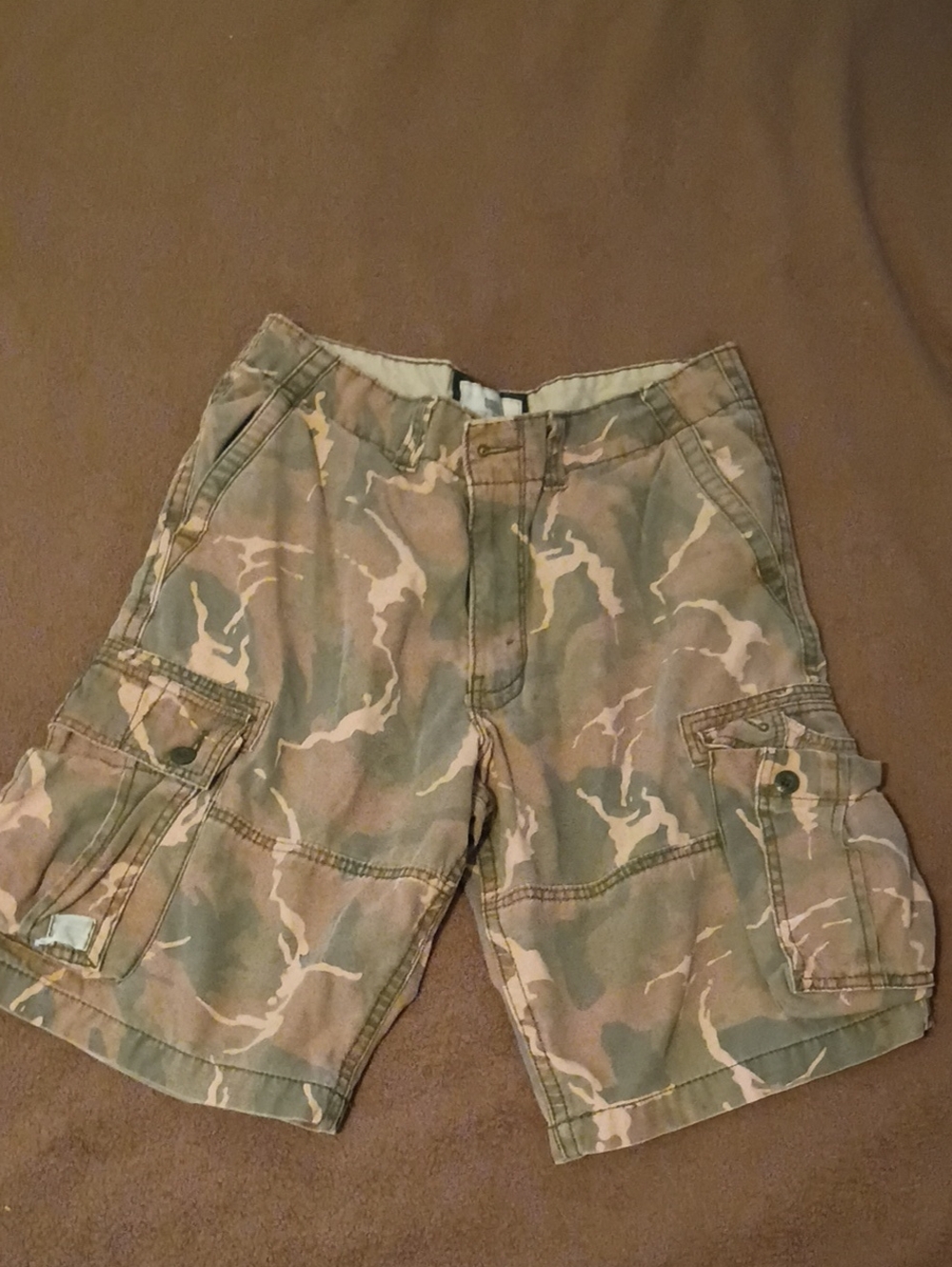 Cargo Men's Camouflage Cargo Shorts - Olive & Tan
